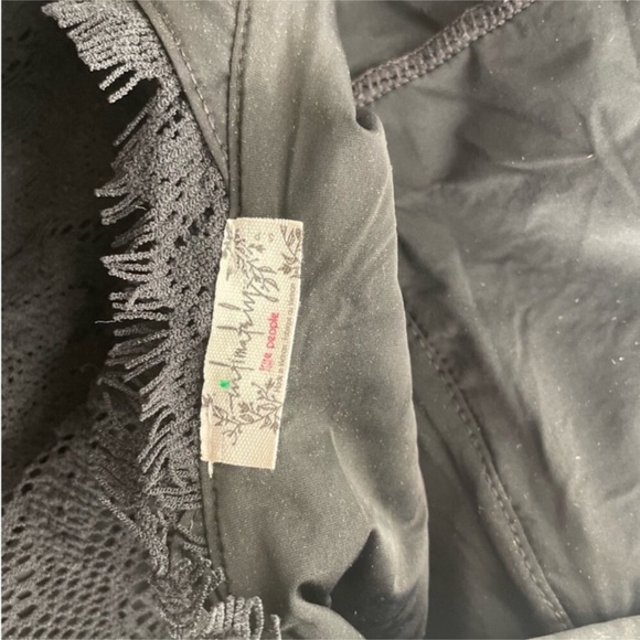 Free people] Black Jacquard Lace Body con Halter neck Back open Dress - Picture 9 of 9